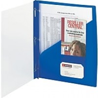 Smead Clear Front Poly Report Cover With Tang Fasteners, 8 1/2" x 11", Blue, 5/Pack (86011)